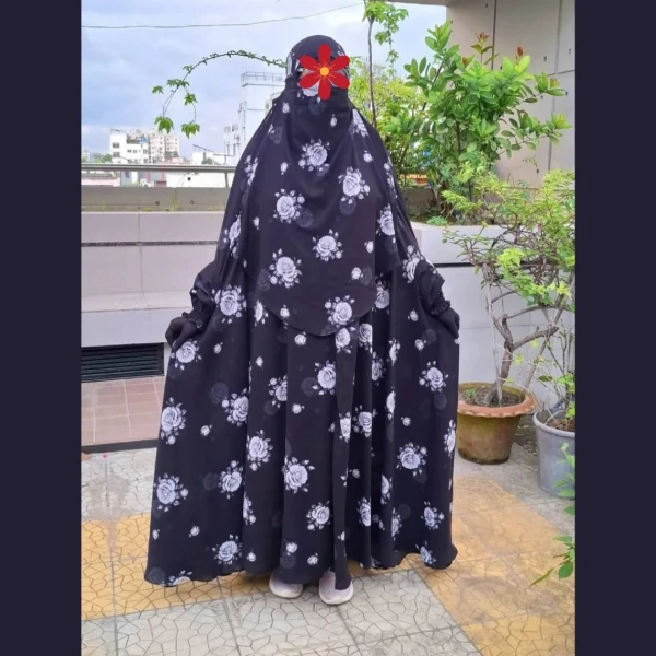 Cherry Georgette Fabric Full Long Jilbab CG119