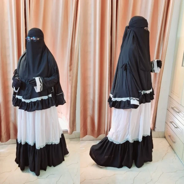 Separate nose nikab Khimar and skirt set CB103