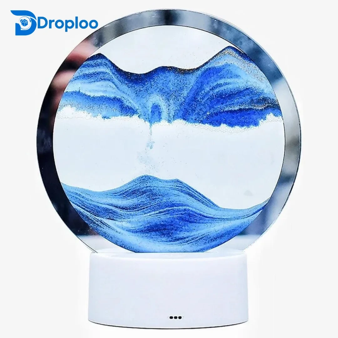 3D Hourglass 7 Color RGB Table Lamp Deep Sea Sandscape