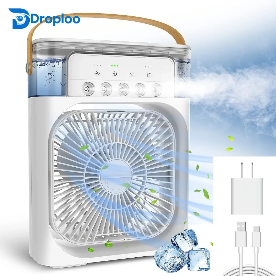 Portable Air Conditioner Fan 500 Ml Water Tank USB Personal Cooler