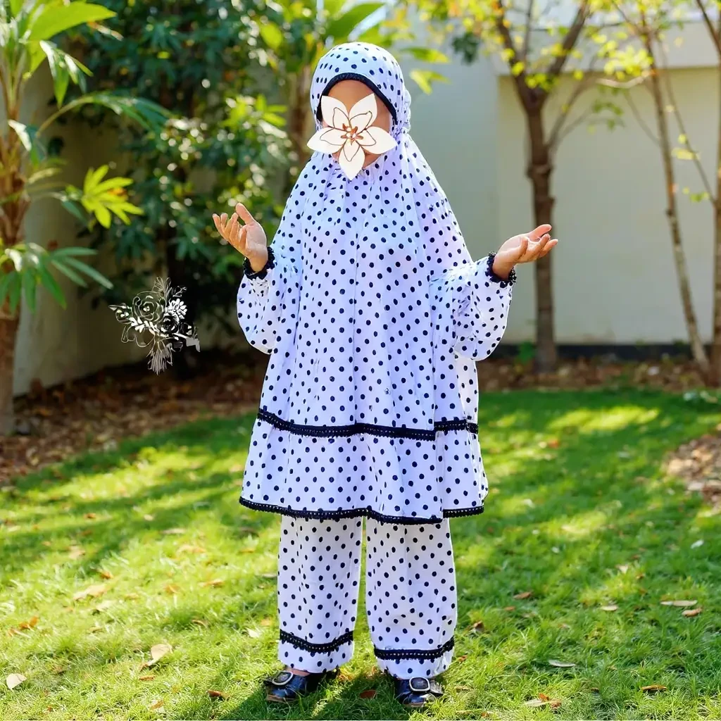 Kids Cotton Khimar Set KCK107