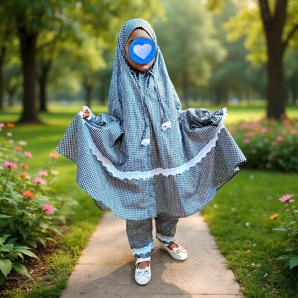 Kids Kalai Cotton Khimar KCK124