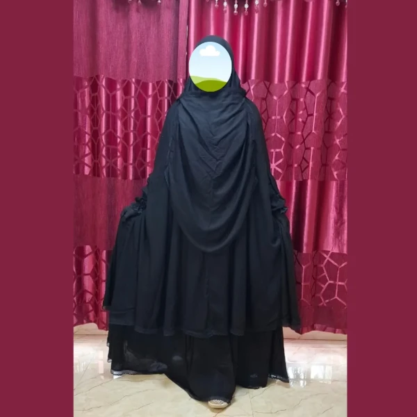 Lilen Fabric Khimar With Scart Set LF116