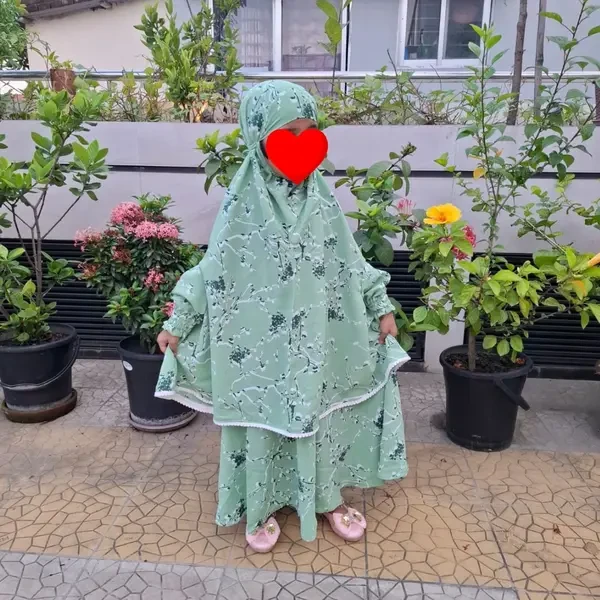 Kids Cherry Khimar Set Age 1 to 12 Customised KCK108