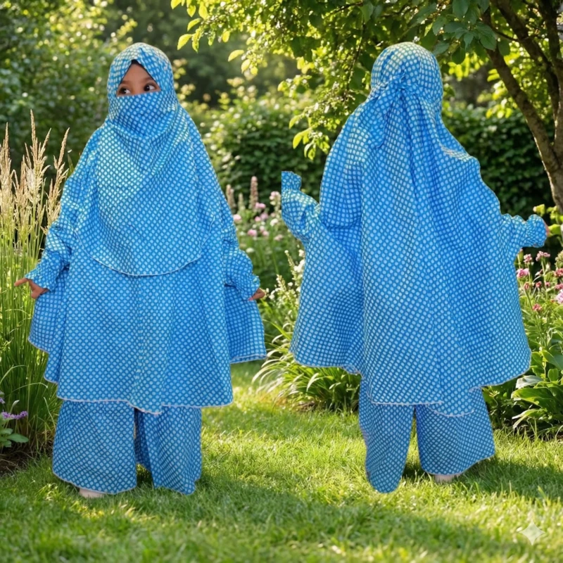 Kids Cotton Khimar Set KCK116