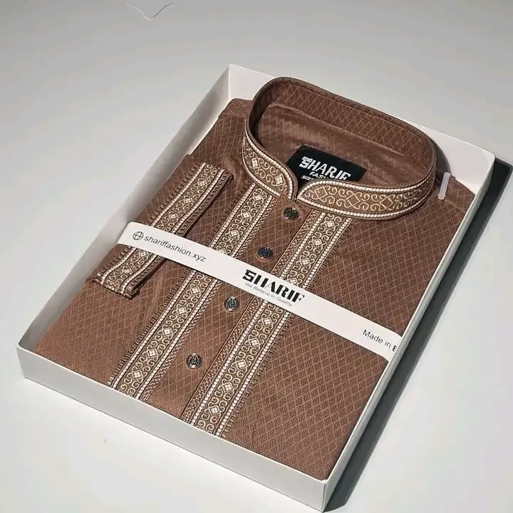 Premium Quality Ambroydary Cotton Biscos Panjabi P110