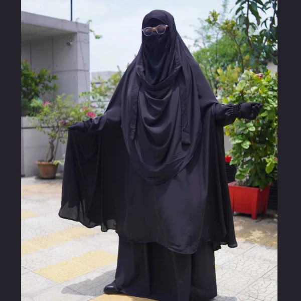 Cherry Georgette Fabric Khimar Scarf Set CG105